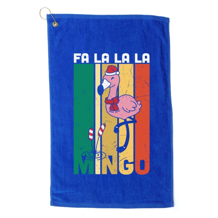 Fa La La La Mingo Flamingo Christmas In July Summer Xmas Cute Gift Platinum Collection Golf Towel