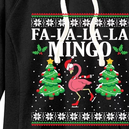 Fa La La La Mingo Flamingo Christmas Tree Winters Holiday Great Gift Women's Fleece Hoodie