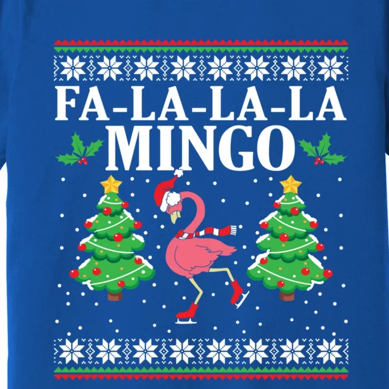 Fa La La La Mingo Flamingo Christmas Tree Winters Holiday Great Gift Premium T-Shirt