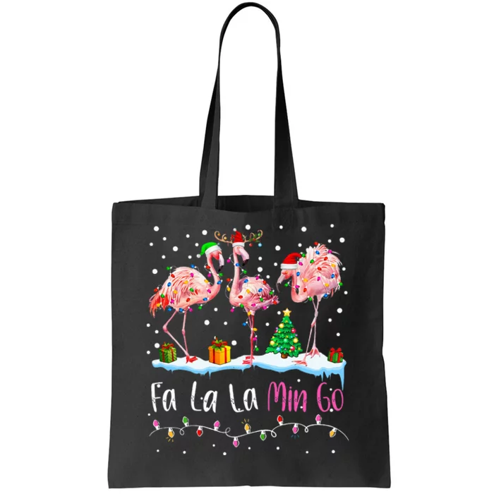 Fa La La La Mingo Flamingo Christmas Tote Bag