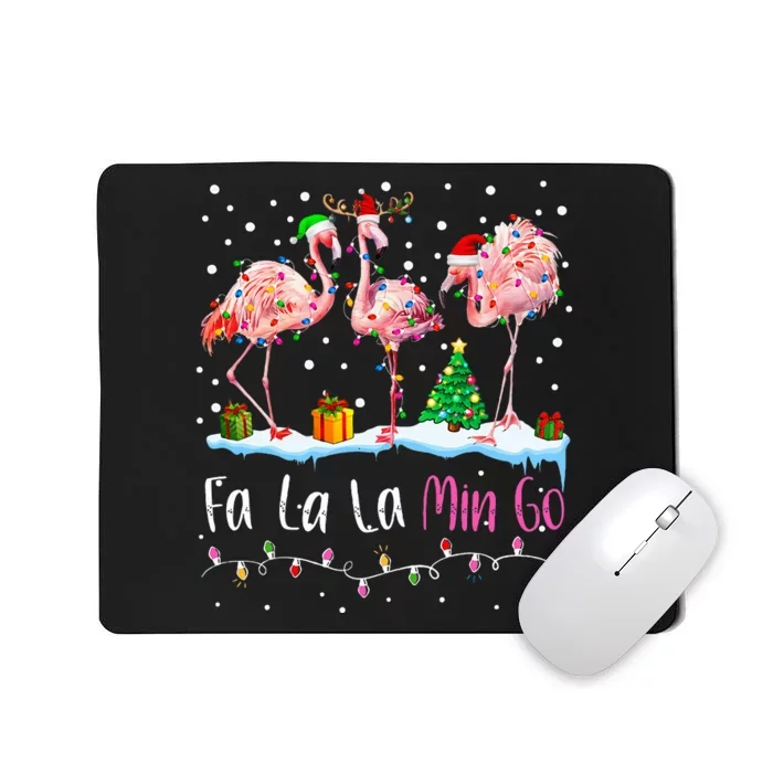 Fa La La La Mingo Flamingo Christmas Mousepad