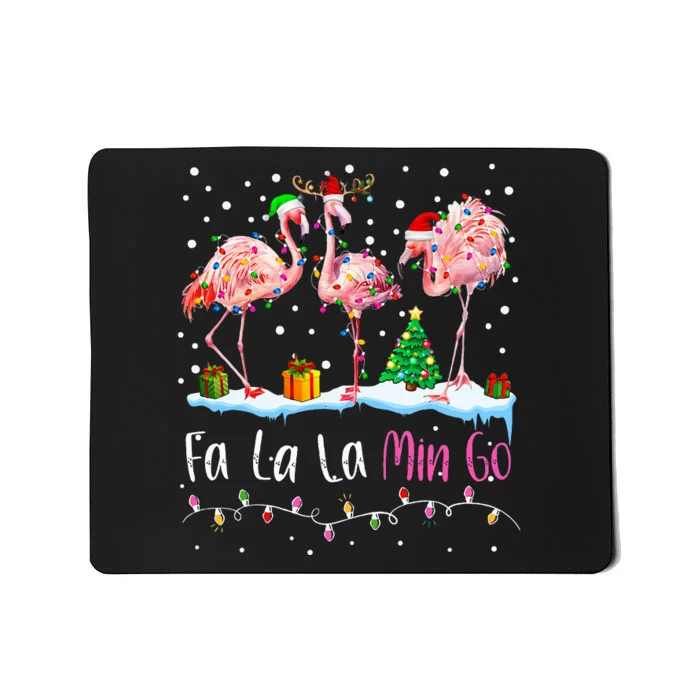 Fa La La La Mingo Flamingo Christmas Mousepad