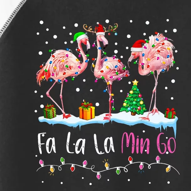 Fa La La La Mingo Flamingo Christmas Toddler Fine Jersey T-Shirt