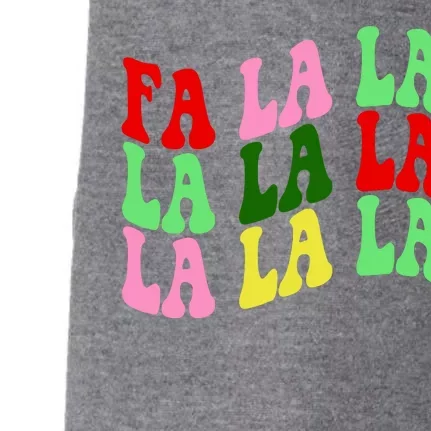 Fa La La Groovy Christmas Doggie 3-End Fleece Hoodie