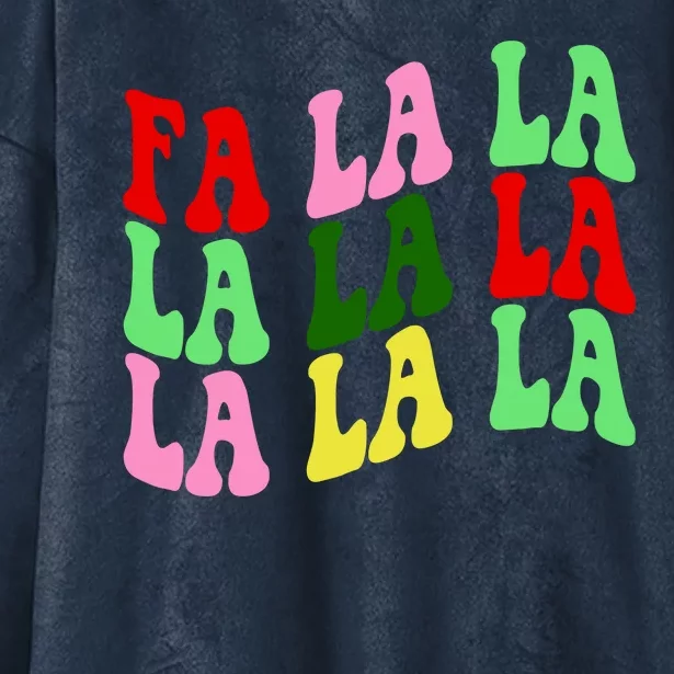 Fa La La Groovy Christmas Hooded Wearable Blanket