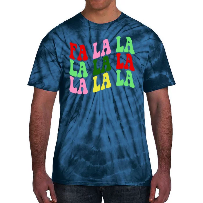 Fa La La Groovy Christmas Tie-Dye T-Shirt