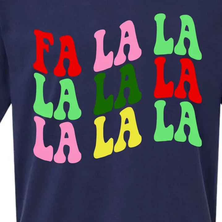 Fa La La Groovy Christmas Sueded Cloud Jersey T-Shirt