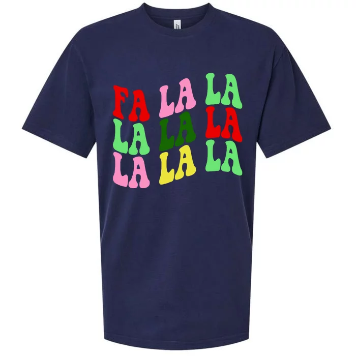 Fa La La Groovy Christmas Sueded Cloud Jersey T-Shirt