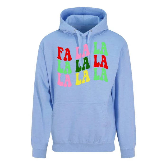 Fa La La Groovy Christmas Unisex Surf Hoodie