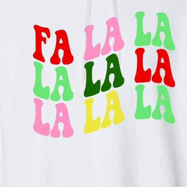 Fa La La Groovy Christmas Garment-Dyed Fleece Hoodie