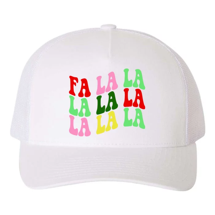 Fa La La Groovy Christmas Yupoong Adult 5-Panel Trucker Hat