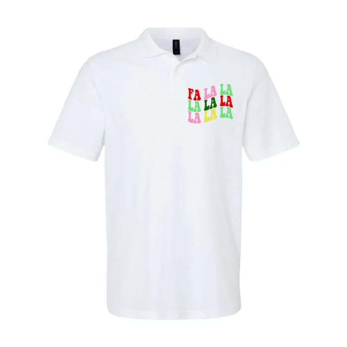 Fa La La Groovy Christmas Softstyle Adult Sport Polo