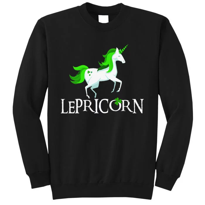 Funny Lepricorn Leprechaun Unicorn St. Patrick's Day Tall Sweatshirt