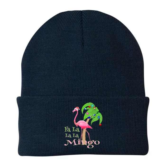 Fa La La La Mingo Pink Flamingo Tropical Christmas Great Gift Knit Cap Winter Beanie