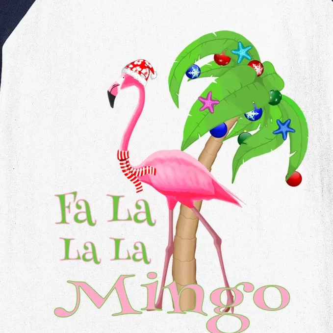 Fa La La La Mingo Pink Flamingo Tropical Christmas Great Gift Baseball Sleeve Shirt