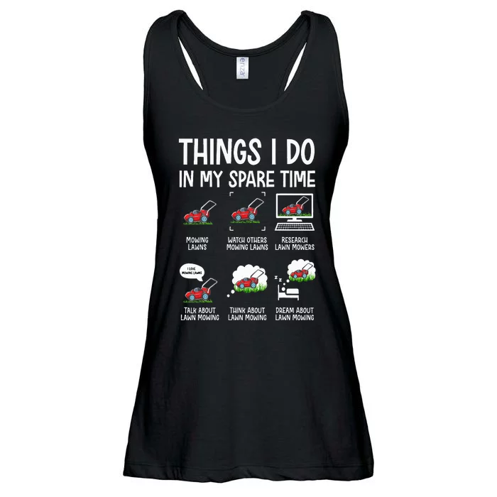 Funny Lawn Mower Clothes Gifts For Landscapers Gardener Ladies Essential Flowy Tank