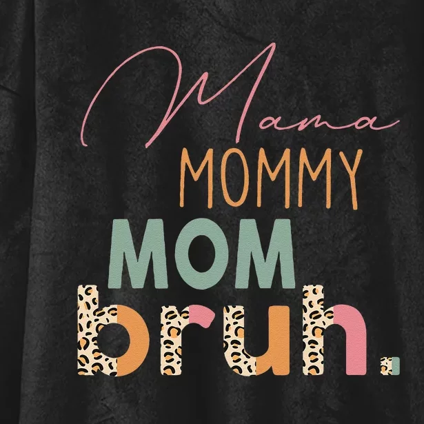 Funny Leopard Mama Mommy Mom Bruh Mother's Day Women Hooded Wearable Blanket