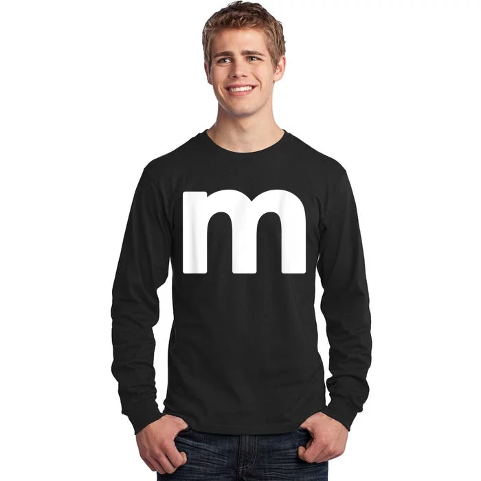 Funny Letter M Chocolate Candy Halloween Team Groups Costume Tall Long Sleeve T-Shirt