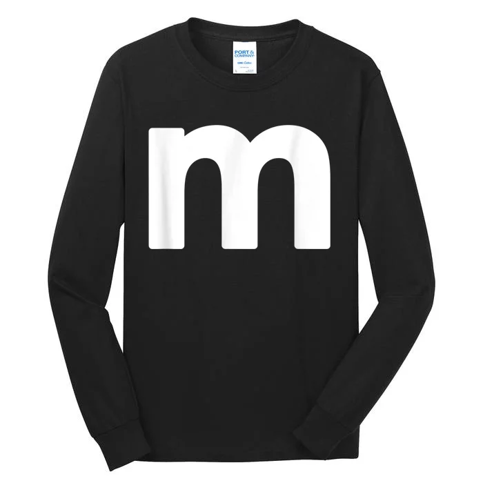 Funny Letter M Chocolate Candy Halloween Team Groups Costume Tall Long Sleeve T-Shirt