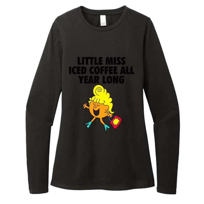 Funny Little Miss Iced Coffee All Year Long Womens CVC Long Sleeve Shirt