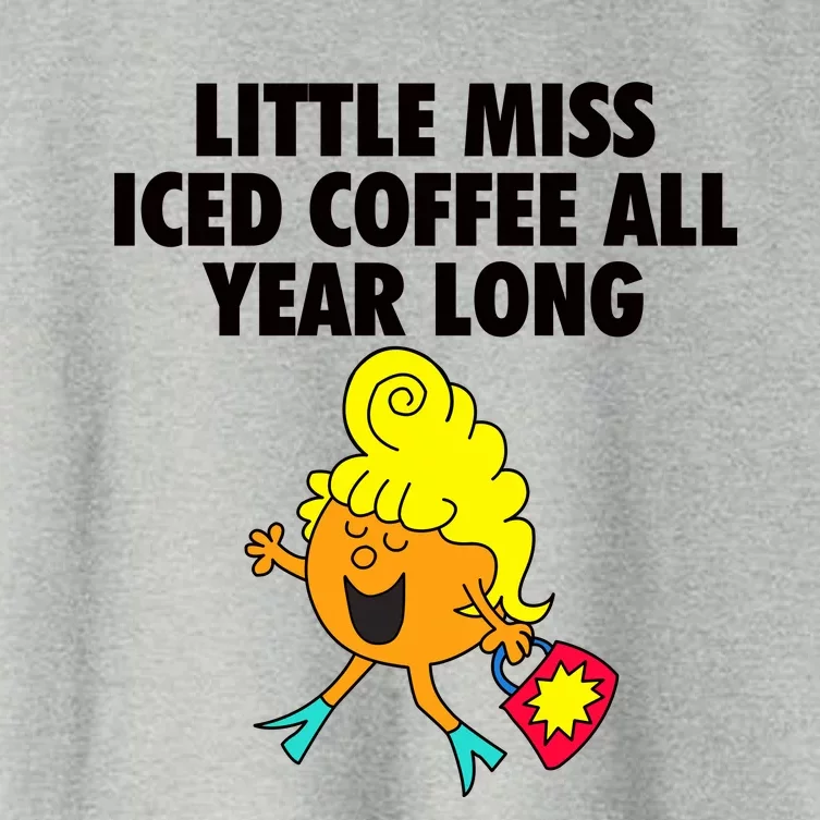 Funny Little Miss Iced Coffee All Year Long Women's Crop Top Tee