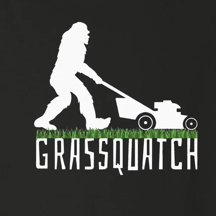 Funny Lawn Mowing Grassquatch Bigfoot Lawn Mower Toddler Long Sleeve Shirt