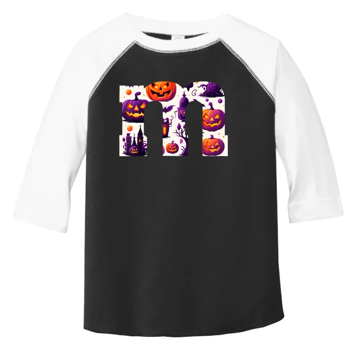 Funny Letter M Groups Halloween Team Groups Costume Toddler Fine Jersey T-Shirt