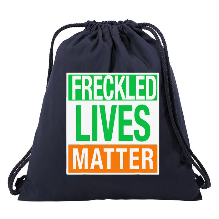 Freckled Lives Matter Funny Saint Patrick's Day Drawstring Bag