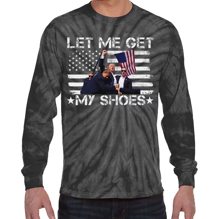 Funny Let Me Get My Shoes And Run Tie-Dye Long Sleeve Shirt