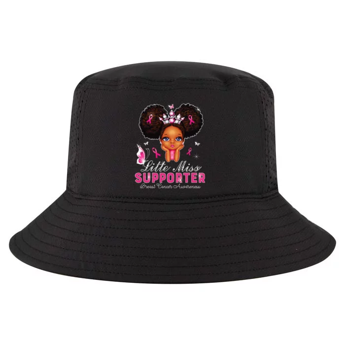 funny Little Miss Supporter breast cancer awareness Cool Comfort Performance Bucket Hat