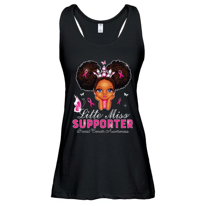 funny Little Miss Supporter breast cancer awareness Ladies Essential Flowy Tank