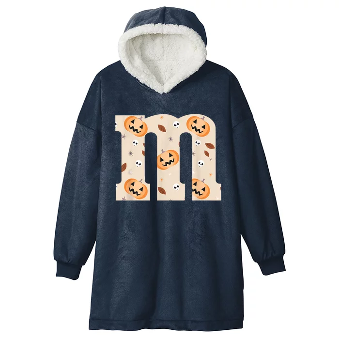 Funny Letter M Groups Halloween Team Costume Hooded Wearable Blanket