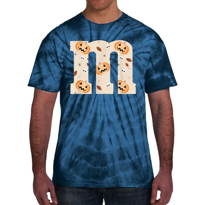 Funny Letter M Groups Halloween Team Costume Tie-Dye T-Shirt