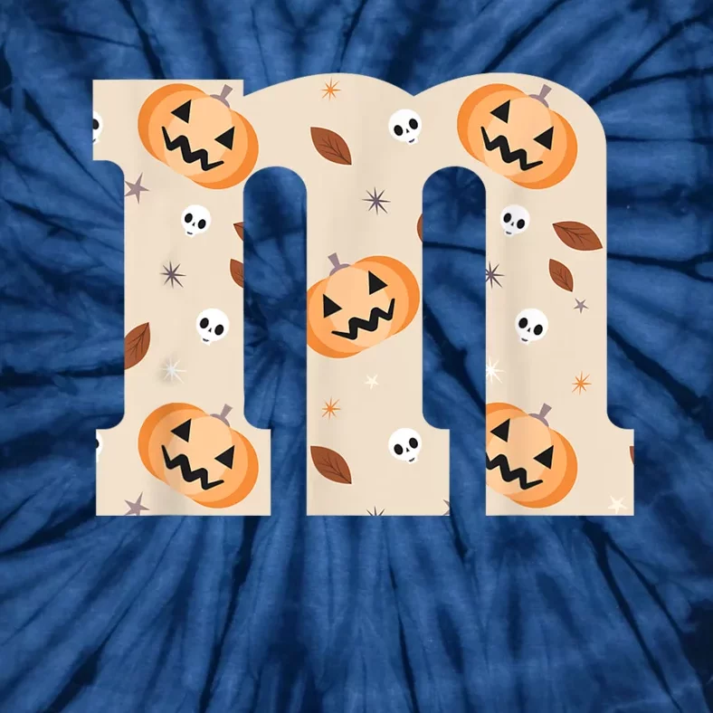 Funny Letter M Groups Halloween Team Costume Tie-Dye T-Shirt