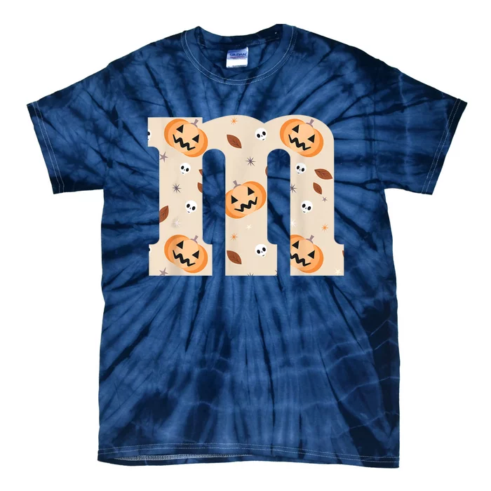 Funny Letter M Groups Halloween Team Costume Tie-Dye T-Shirt