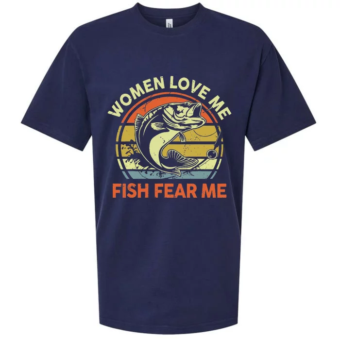 Fishing  Love Me Bass Fish Fear Gift Funny Dad Sueded Cloud Jersey T-Shirt