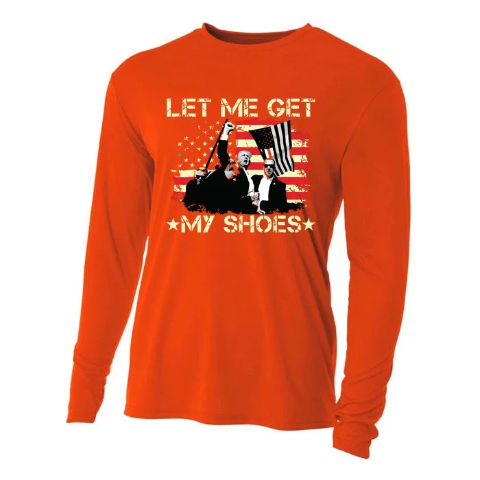 Funny Let Me Get My Shoes Cooling Performance Long Sleeve Crew