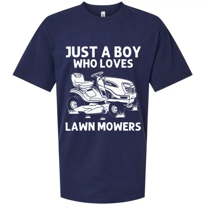 Funny Lawn Mowing Gift Lawn Mower Farm Gardening Sueded Cloud Jersey T-Shirt