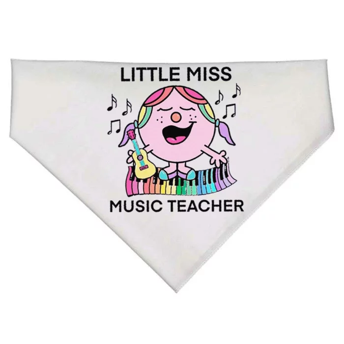 Funny Listle Miss Music Teacher USA-Made Doggie Bandana