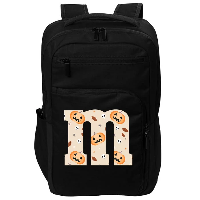 Funny Letter M Groups Halloween Team Costume Impact Tech Backpack