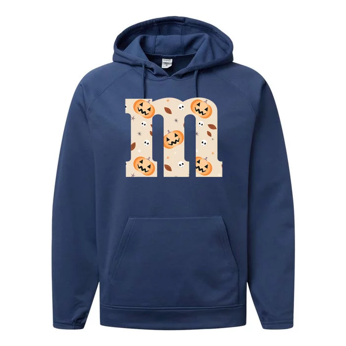 Funny Letter M Groups Halloween Team Costume Performance Fleece Hoodie