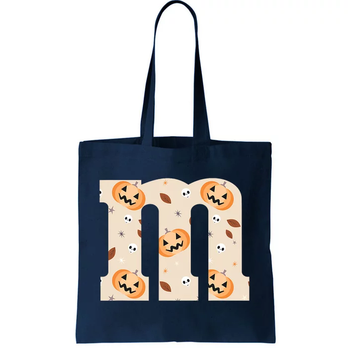 Funny Letter M Groups Halloween Team Costume Tote Bag