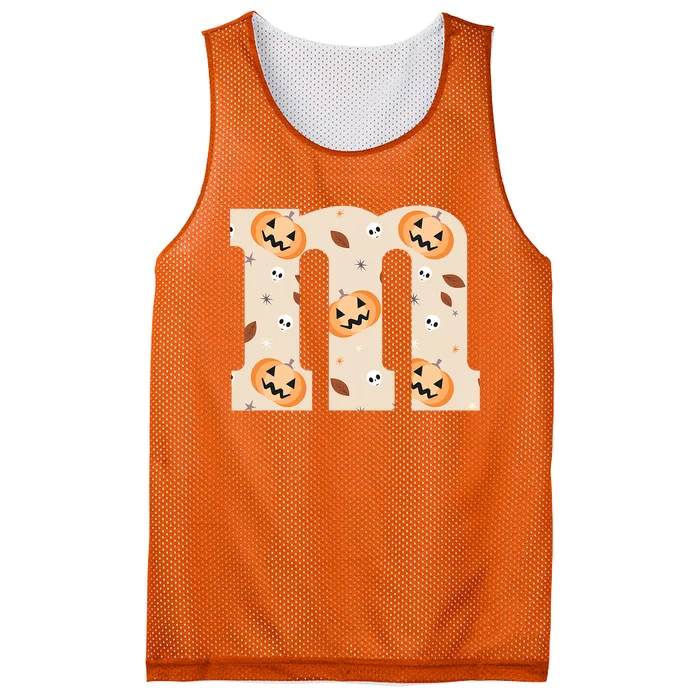 Funny Letter M Groups Halloween Team Costume Mesh Reversible Basketball Jersey Tank