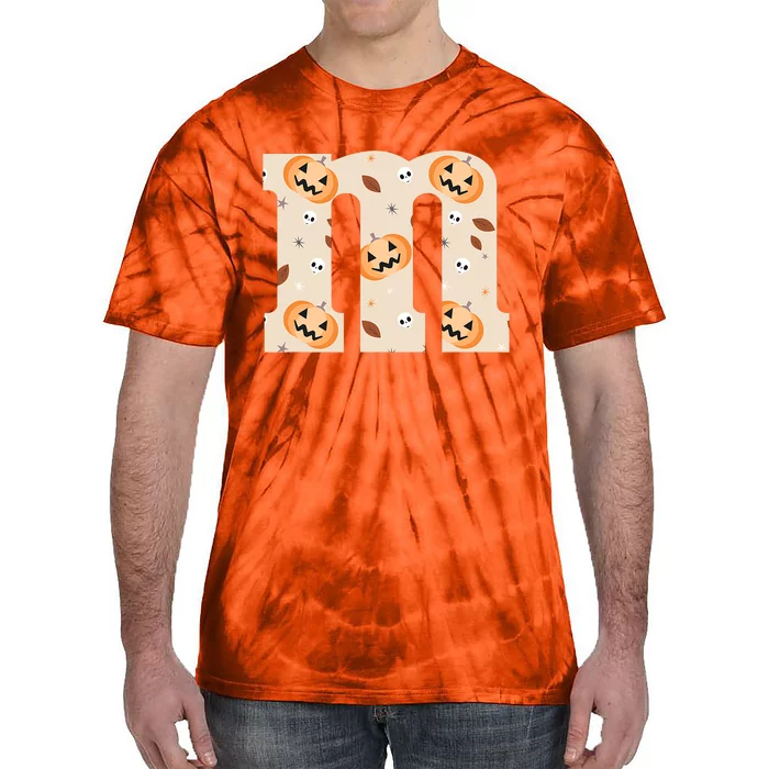 Funny Letter M Groups Halloween Team Costume Tie-Dye T-Shirt