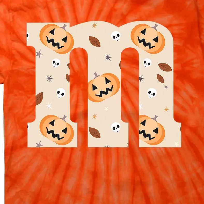 Funny Letter M Groups Halloween Team Costume Tie-Dye T-Shirt