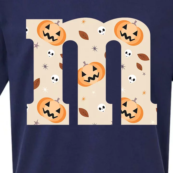 Funny Letter M Groups Halloween Team Costume Sueded Cloud Jersey T-Shirt