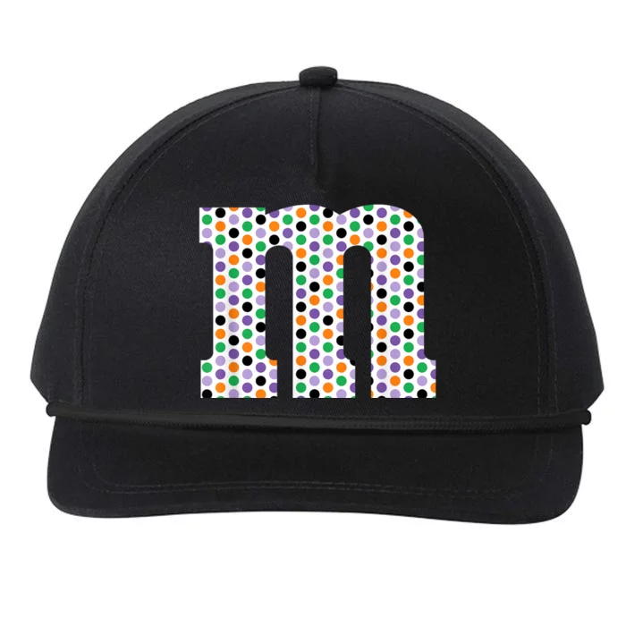 Funny Letter M Groups Halloween Team Costume Funny Design Snapback Five-Panel Rope Hat