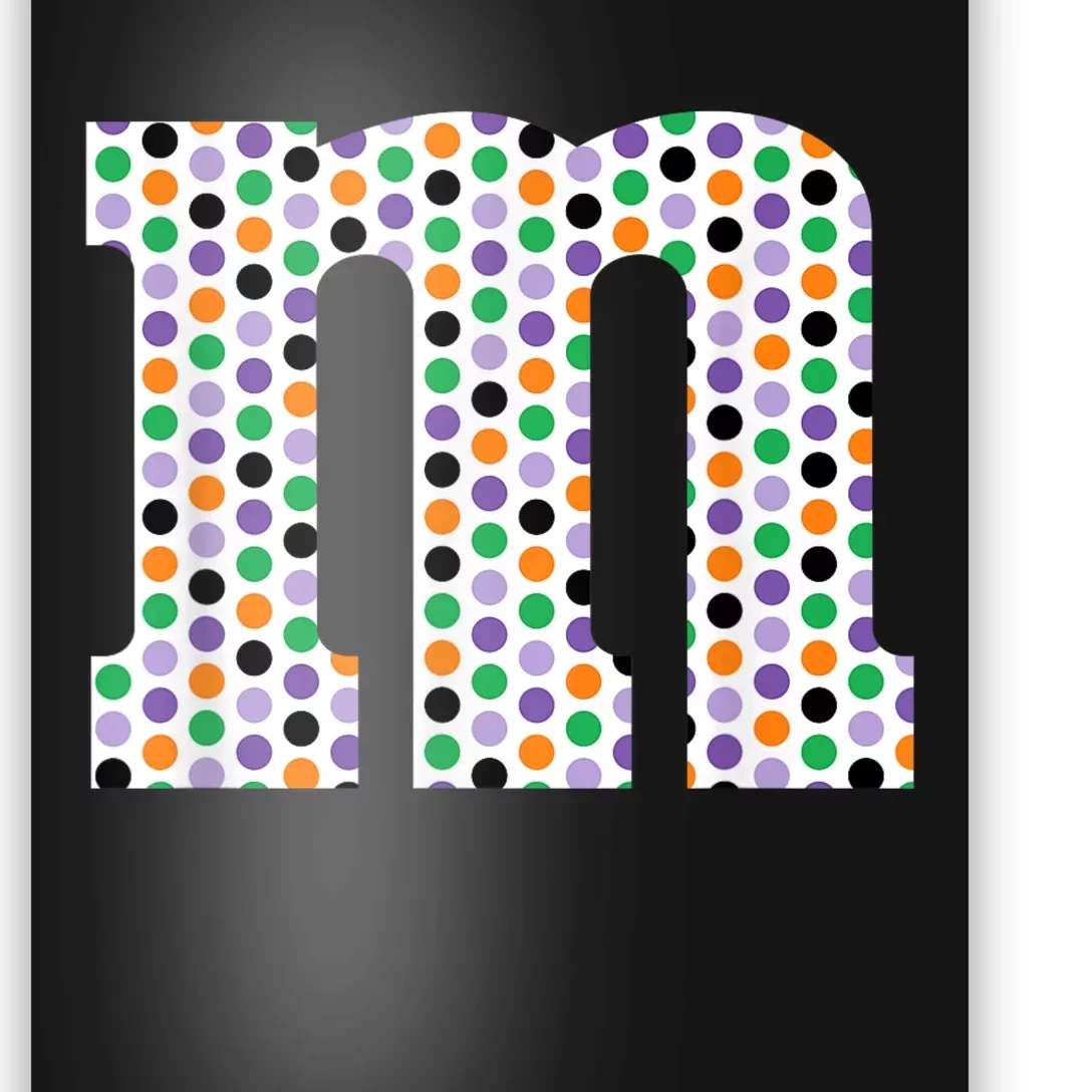 Funny Letter M Groups Halloween Team Costume Funny Design Poster