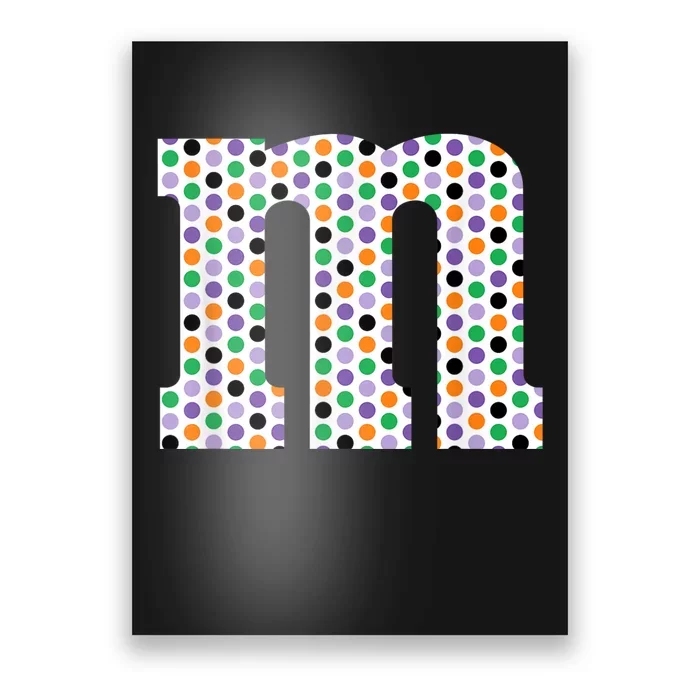 Funny Letter M Groups Halloween Team Costume Funny Design Poster