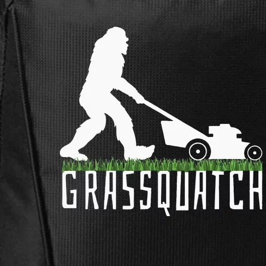 Funny Lawn Mowing Grassquatch Bigfoot Lawn Mower City Backpack